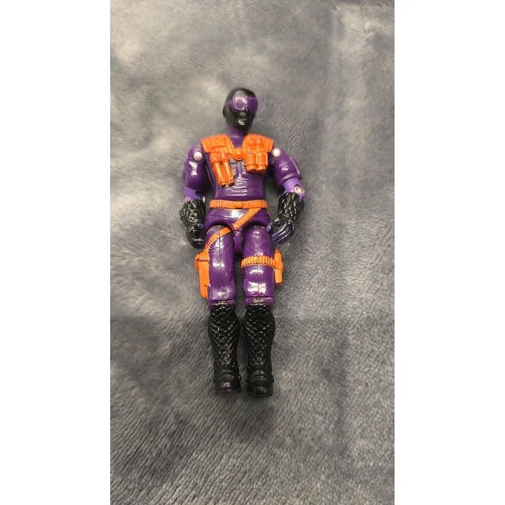 Vintage 1991 Hasbro GI Joe Night Viper Purple Orange Action Figure v2 Loose